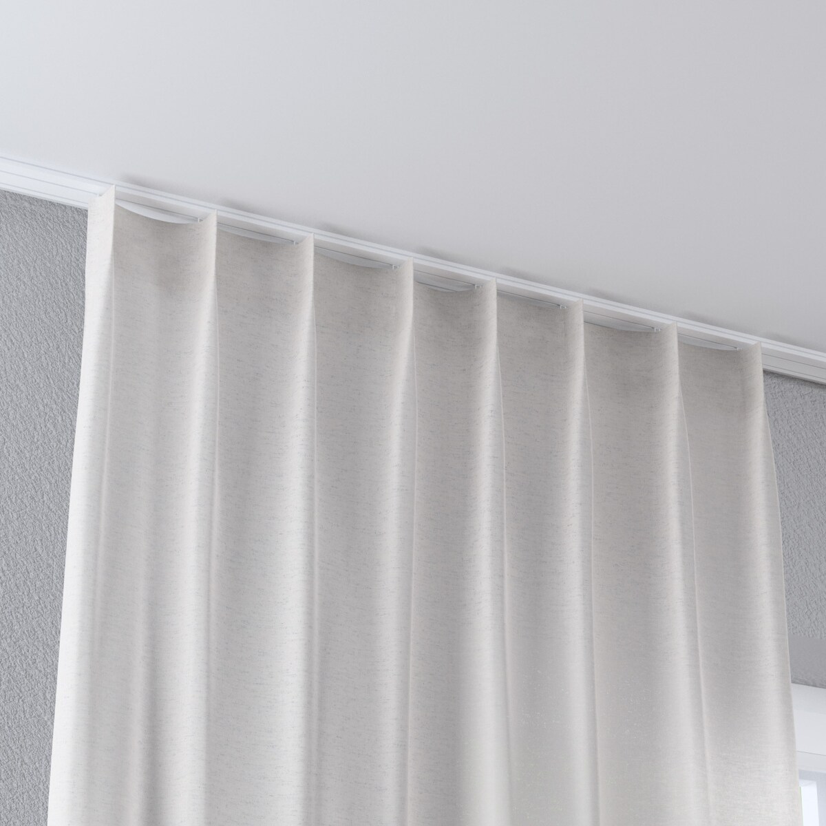 Zasłona na haczykach flex pojedynczych 130x245 beżowy melanż