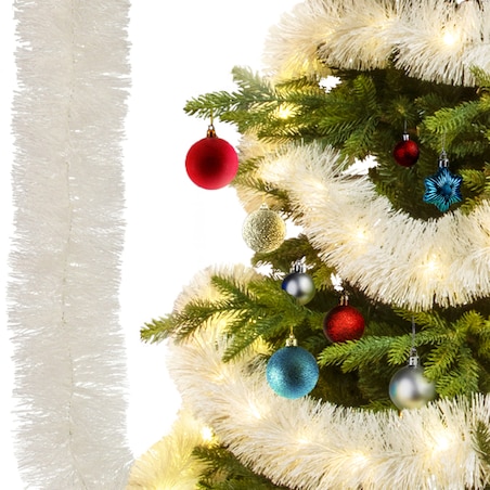 Łańcuch Led Choinkowy Biały Na Baterie Świąteczny Na Choinkę 6 Metrów
