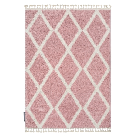 Dywan BERBER TROIK A0010 różowy / biały 120x170 cm