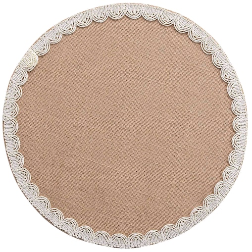 Jutowa podkładka pod talerz DARLA, Ø 38 cm