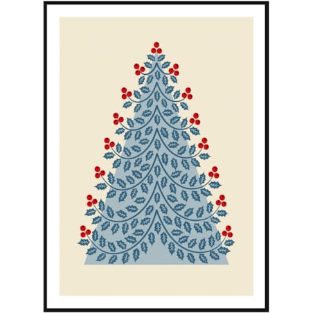 Poster Story, Plakat, Obraz - Niebieska Choinka, wymiary 60 x 84 cm