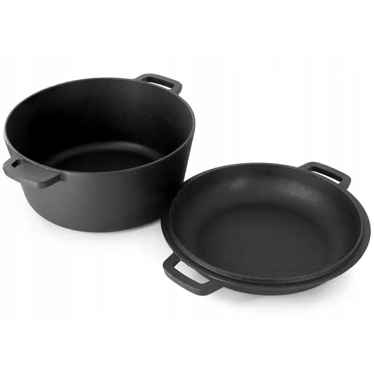 Garnek żeliwny 2w1 3.5L 24cm indukcja gaz ciężki KRISBERG