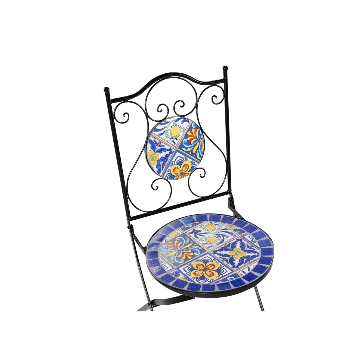 Zestaw mebli balkonowych Składane CORIANO Metal Czarny