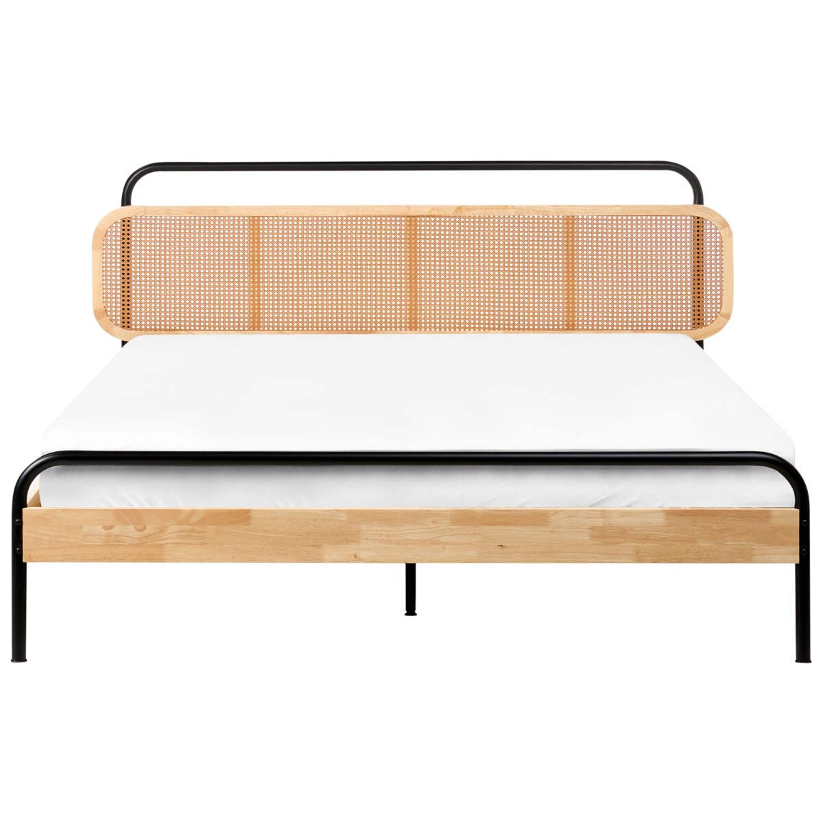 Łóżko Rattan BOUSSICOURT 180 x 200 cm Jasnobrązowy