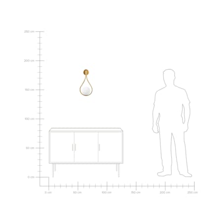 Lampa ścienna AUROUE Złoty Metal