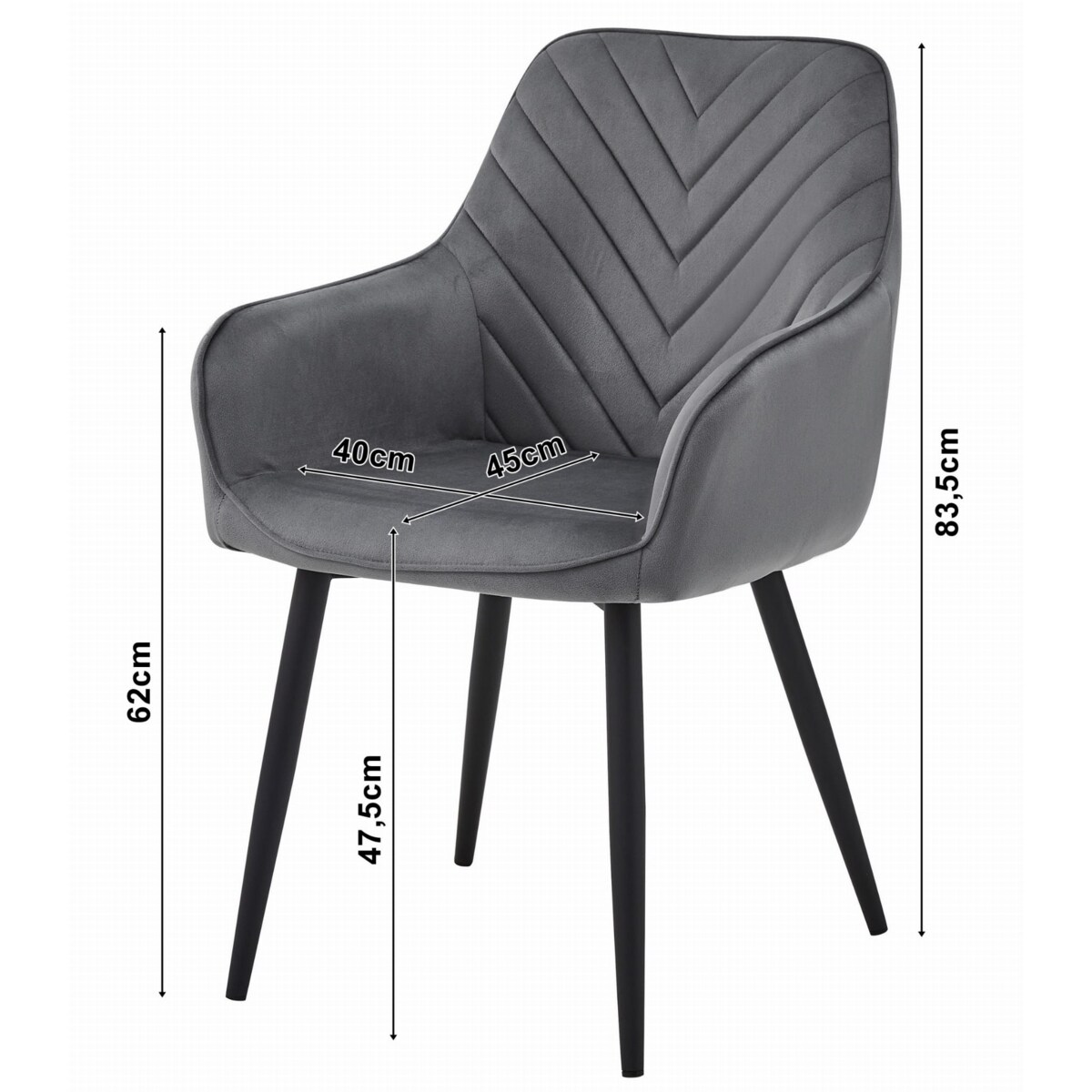 Krzesło Do Jadalni Kuchni Salonu Nana Czarne