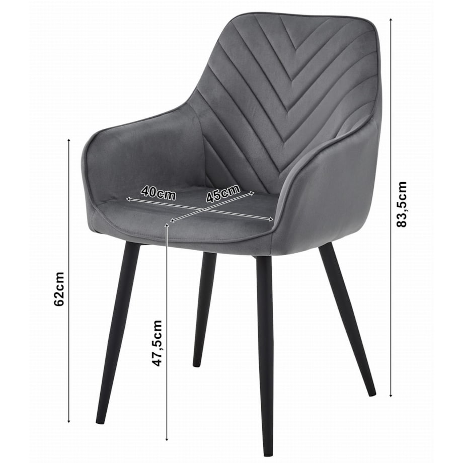 Krzesło Do Jadalni Kuchni Salonu Nana Czarne
