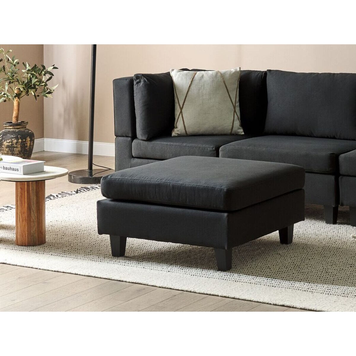 Otomana czarna UNSTAD