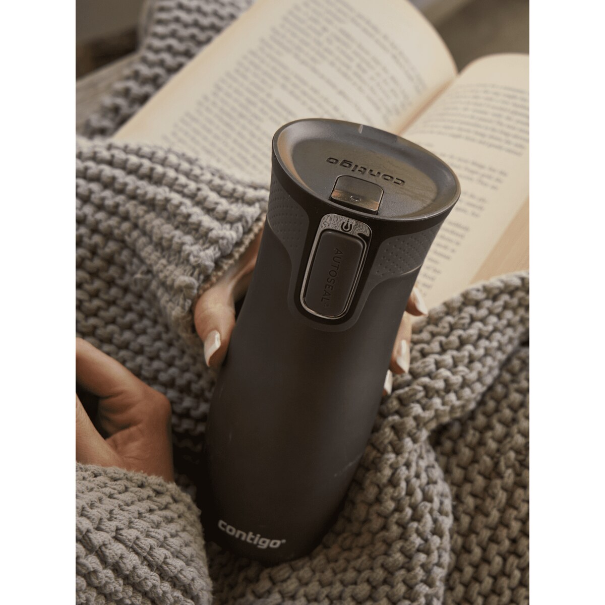 Kubek termiczny Contigo West Loop 2.0 470ml - grafitowy mat