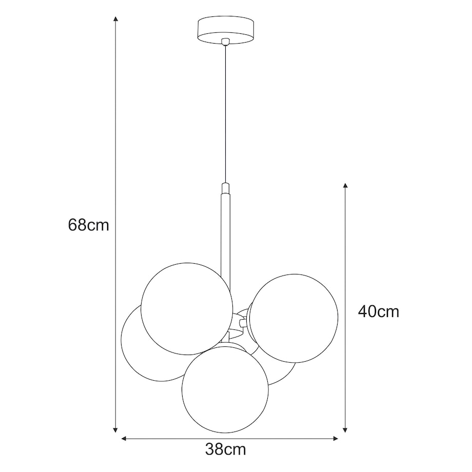 Lampa wisząca K-5368 z serii PIRO