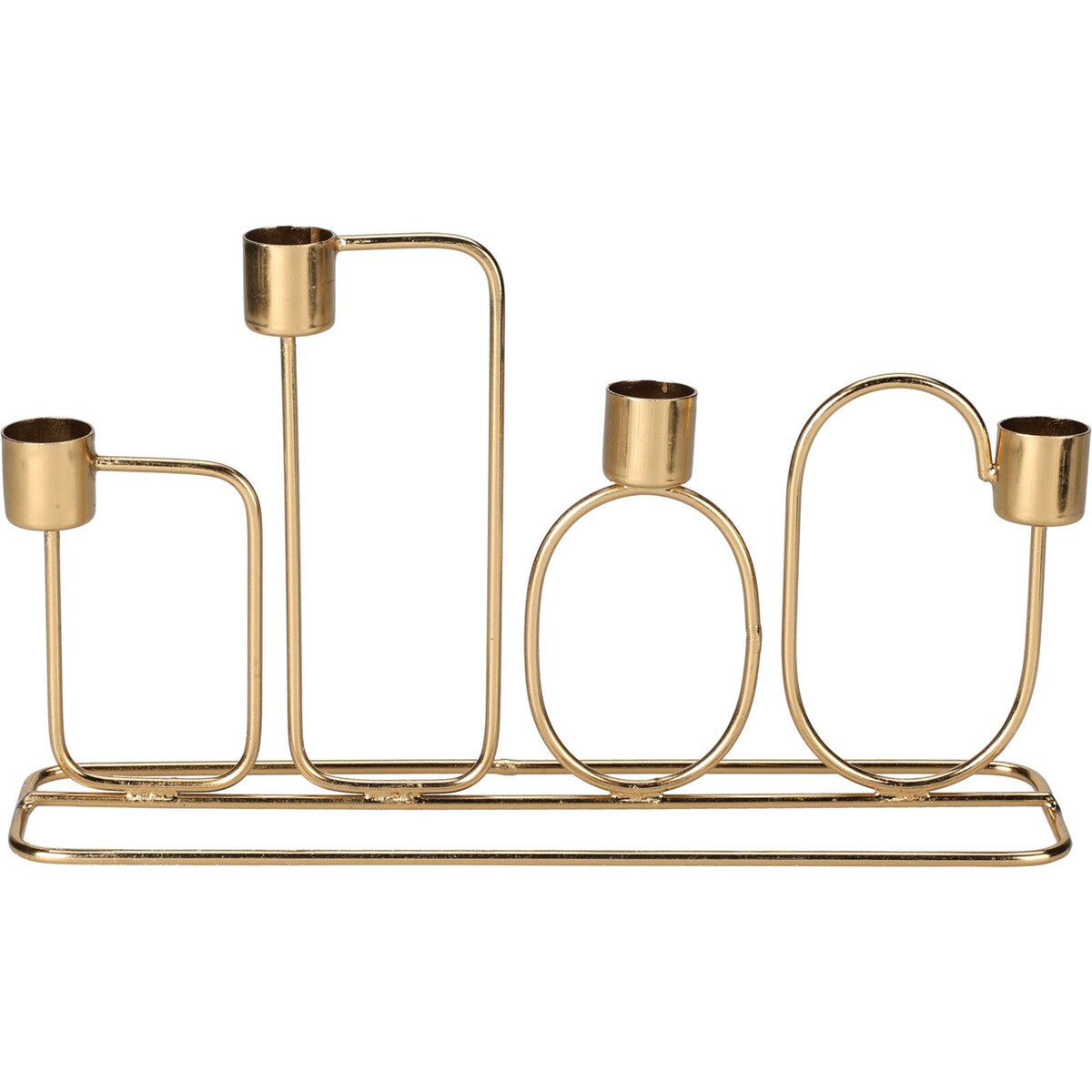 Świecznik w geometryczne wzory, 27 x 16 cm