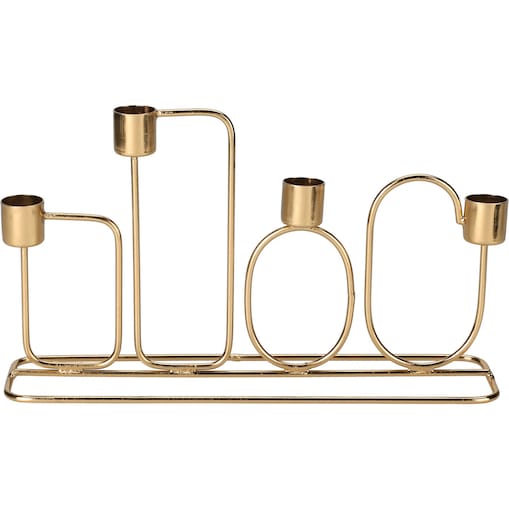 Świecznik w geometryczne wzory, 27 x 16 cm