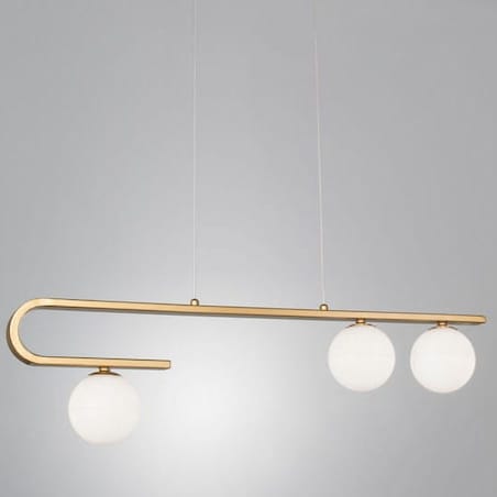 Modernistyczna LAMPA wisząca PEREZ LE41750 Luces Exclusivas metalowa OPRAWA loftowy ZWIS kule balls biae zote