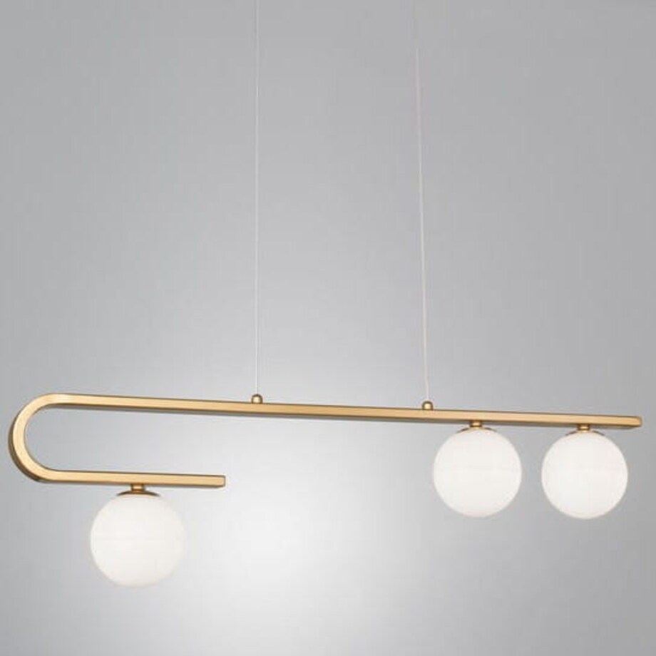 Modernistyczna LAMPA wisząca PEREZ LE41750 Luces Exclusivas metalowa OPRAWA loftowy ZWIS kule balls biae zote