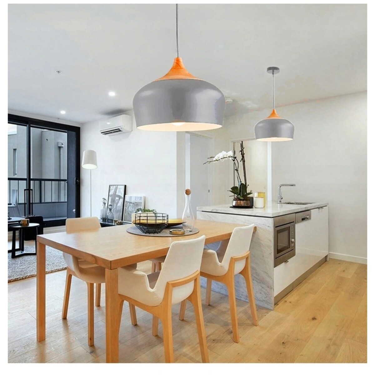 Lampa Wisząca Nowoczesna Bari Drewno Duża Black