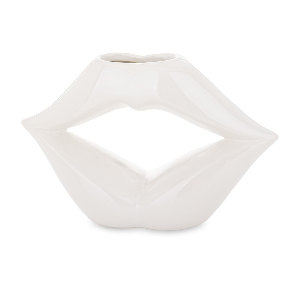 Wazon ceramiczny 13x20x6,5 cm USTA biały