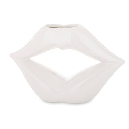 Wazon ceramiczny 13x20x6,5 cm USTA biały