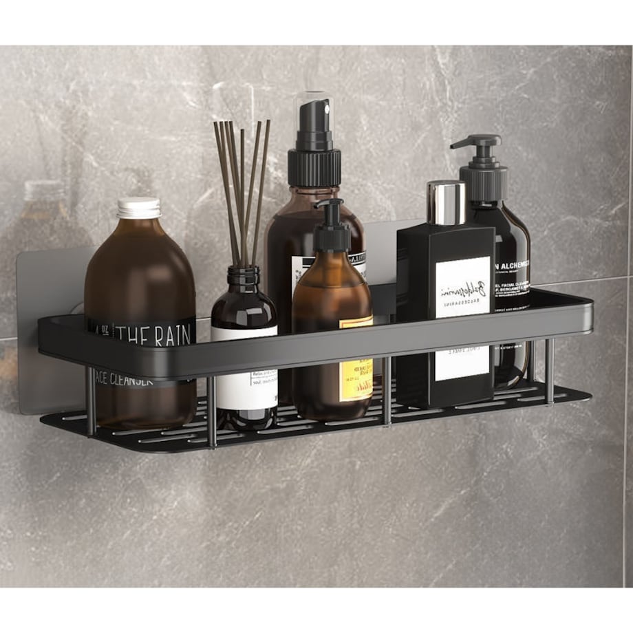 Półka Łazienkowa pod prysznic 2 Sztuki, Czarna