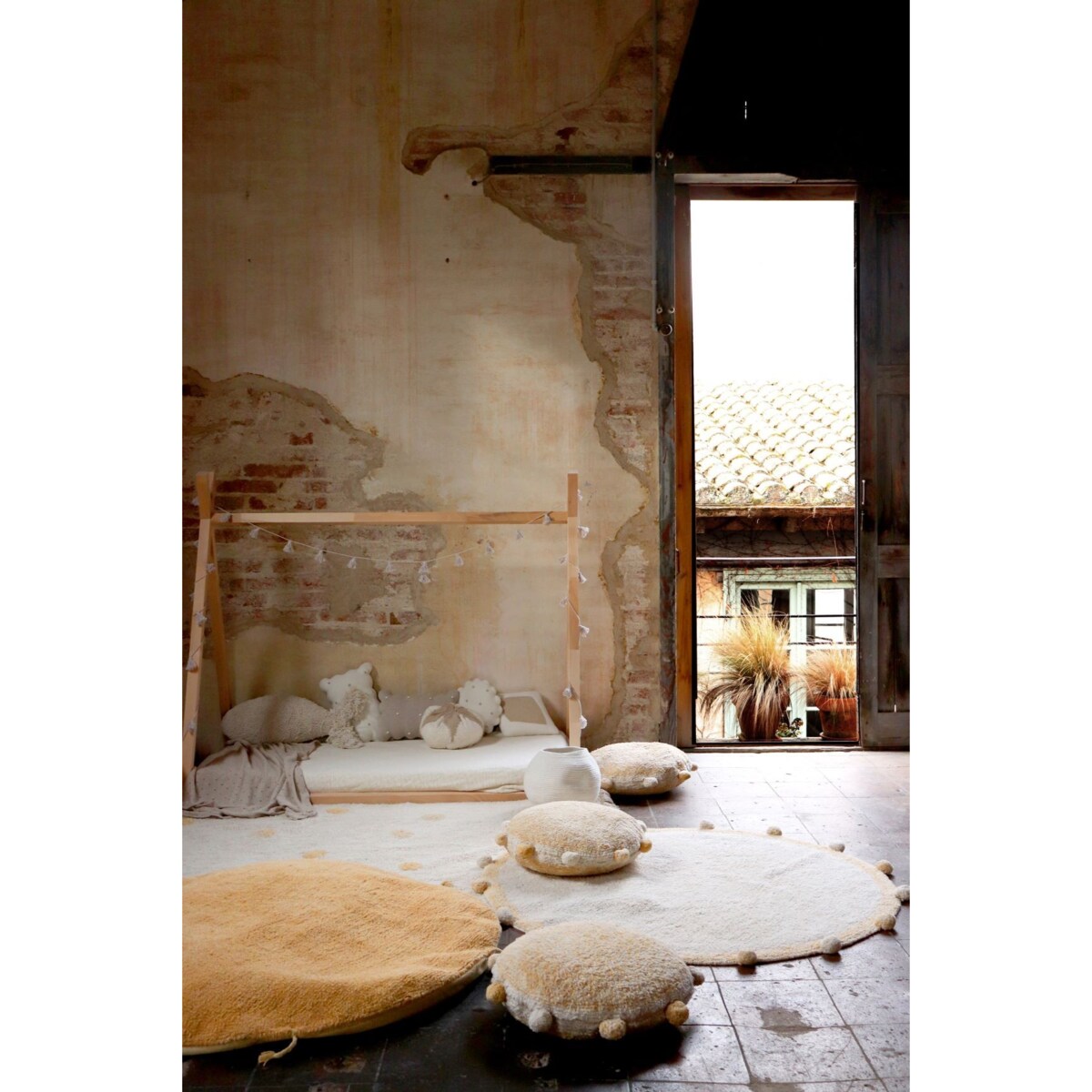 Dywan Bawełniany Bubbly Natural Honey Ø120 cm Lorena Canals