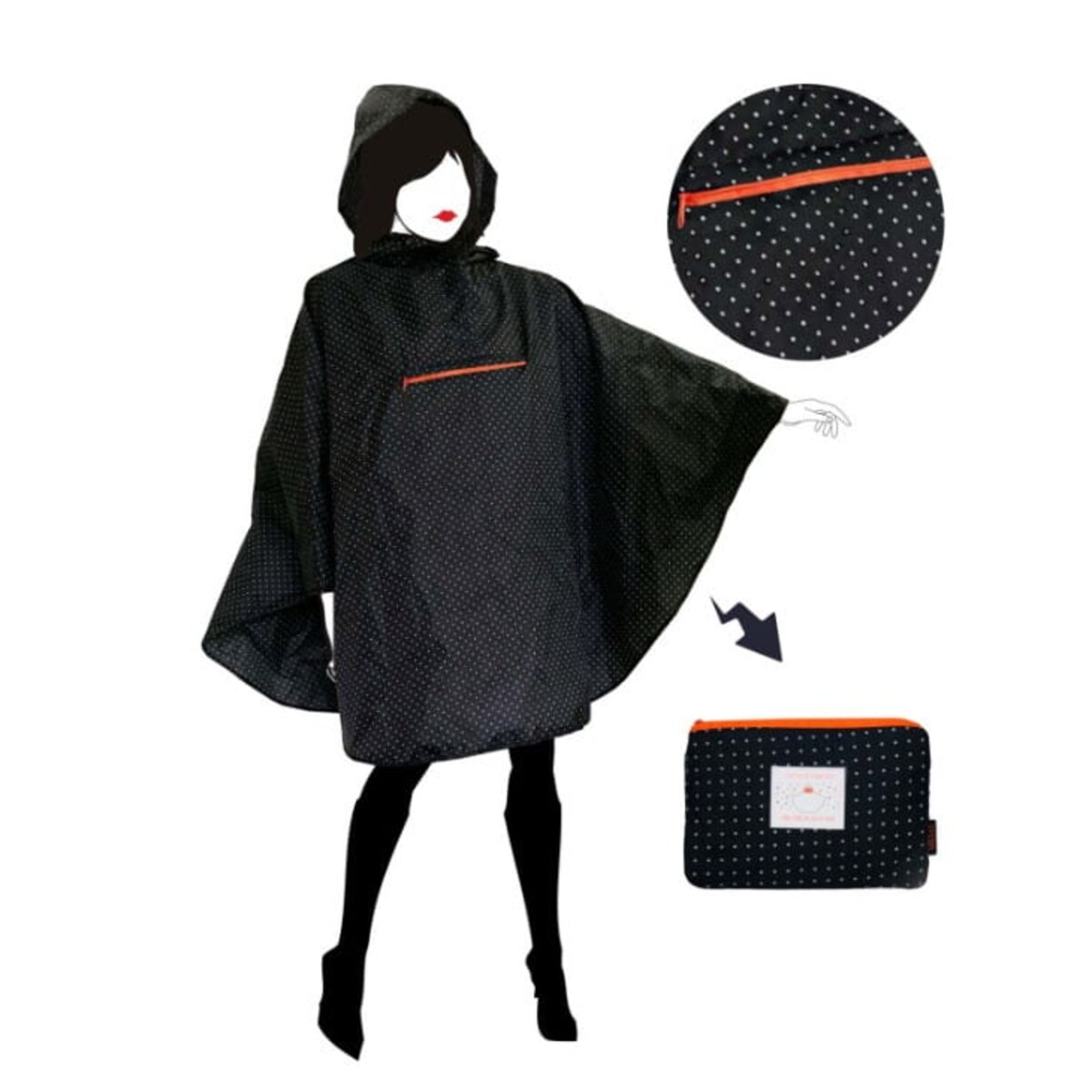 Peleryna przeciwdeszczowa Poncho Paisley Blue