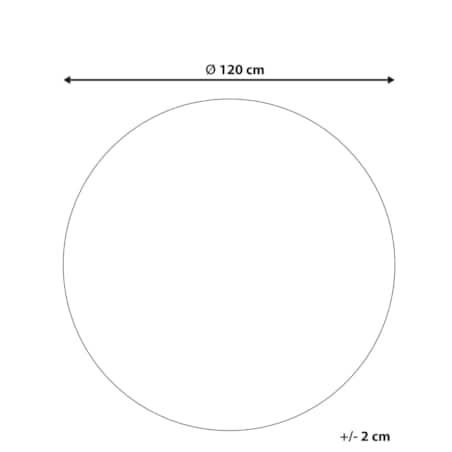 Dywan okrągły z juty 120 cm ciemnoniebieski KOYUNLU