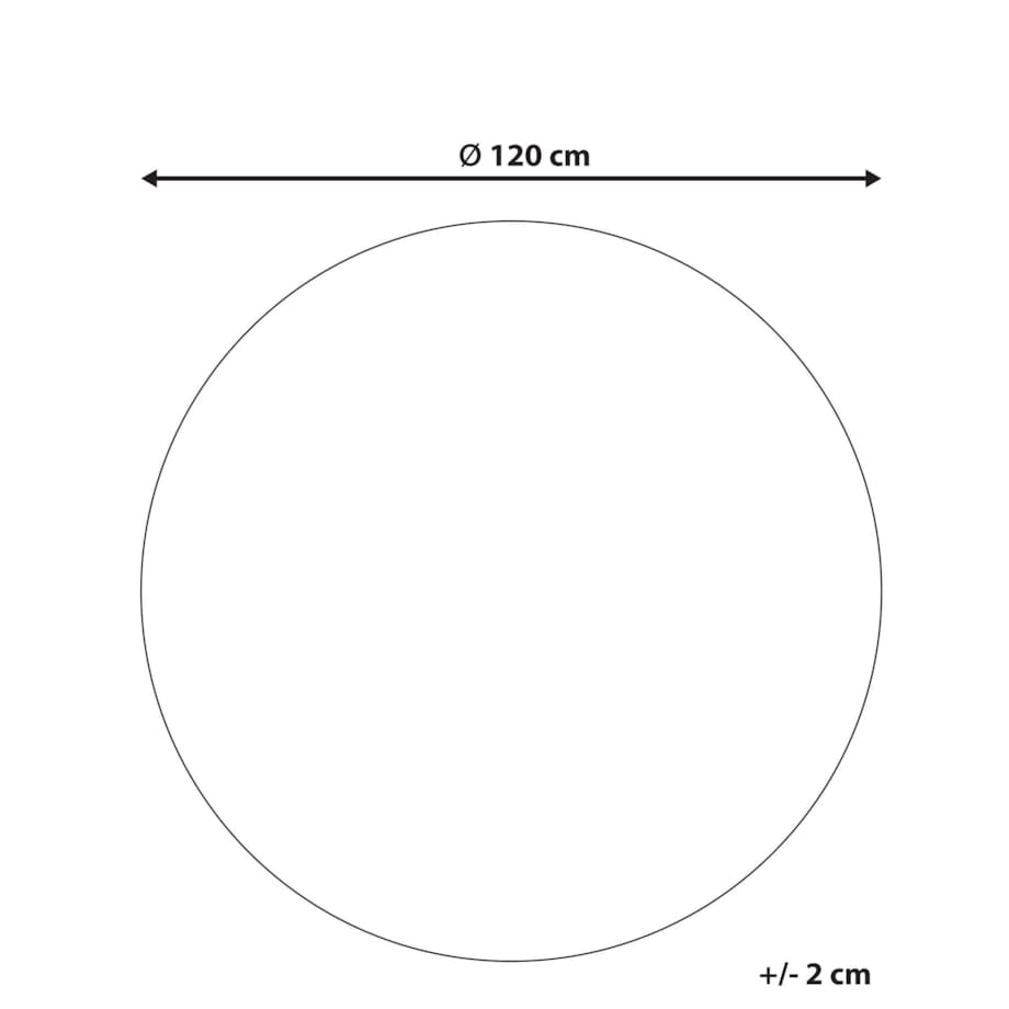 Dywan okrągły z juty 120 cm ciemnoniebieski KOYUNLU
