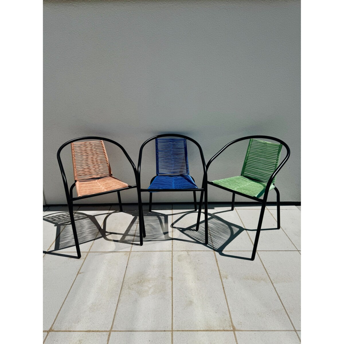 6 X Fotel Bistro Sznurkowy Wygodne Krzesło Ogrodowe Na Balkon Do Ogrodu