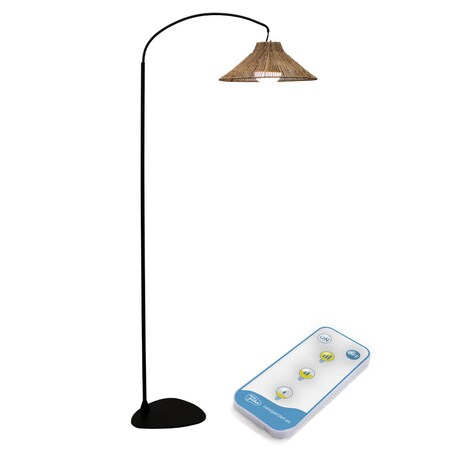 Lampa podłogowa japandi na pilot Niza LUMNIZ165NXWLNW King Home LED 9W 2700K IP54 brązowa