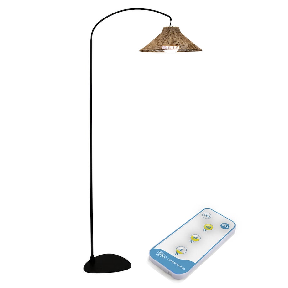 Lampa podłogowa japandi na pilot Niza LUMNIZ165NXWLNW King Home LED 9W 2700K IP54 brązowa