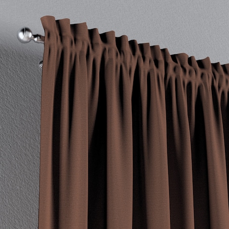 Zasłona na kanale z grzywką 1 szt. 130x260 brązowy
