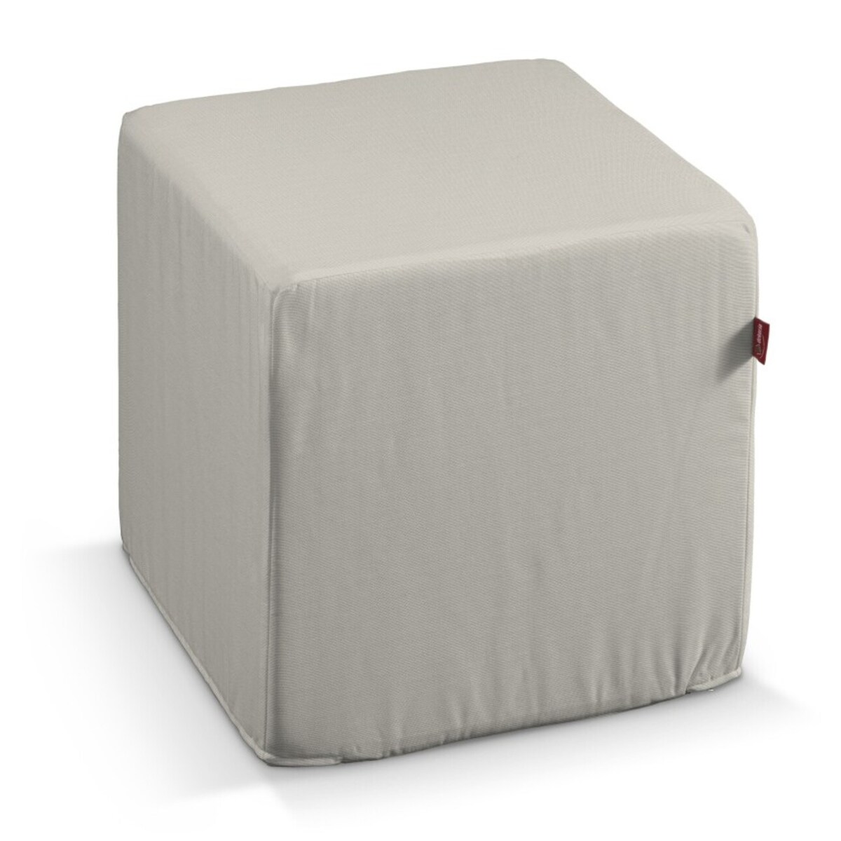 Pokrowiec na pufę kostke, jasny szary, kostka 40 x 40 x 40 cm, Cotton Story