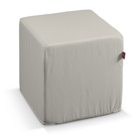 Pokrowiec na pufę kostke, jasny szary, kostka 40 x 40 x 40 cm, Cotton Story