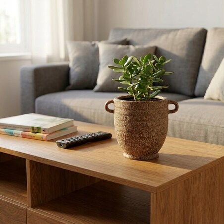 DONICZKA CERAMICZNA NA BALKON TARAS BONSAI KWIATY BRĄZOWA LOFT OSŁONKA