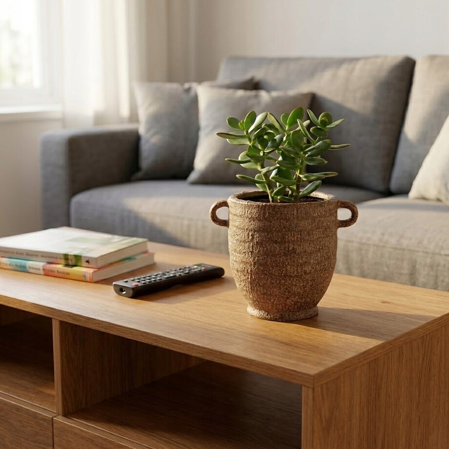 DONICZKA CERAMICZNA NA BALKON TARAS BONSAI KWIATY BRĄZOWA LOFT OSŁONKA