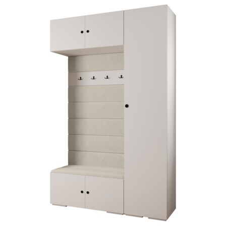 Garderoba do przedpokoju INOVA 2 Z19 biały+czarny+manila02