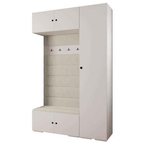 Garderoba do przedpokoju INOVA 2 Z19 biały+czarny+manila02