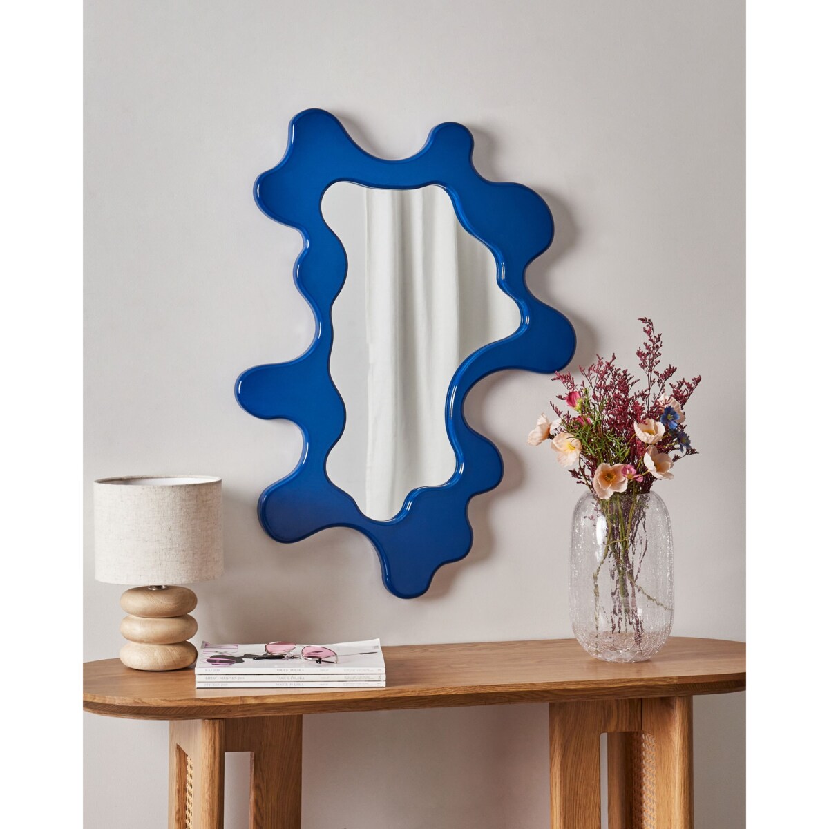 Lustro ścienne ROSCOFF 59 x 80 cm Niebieski