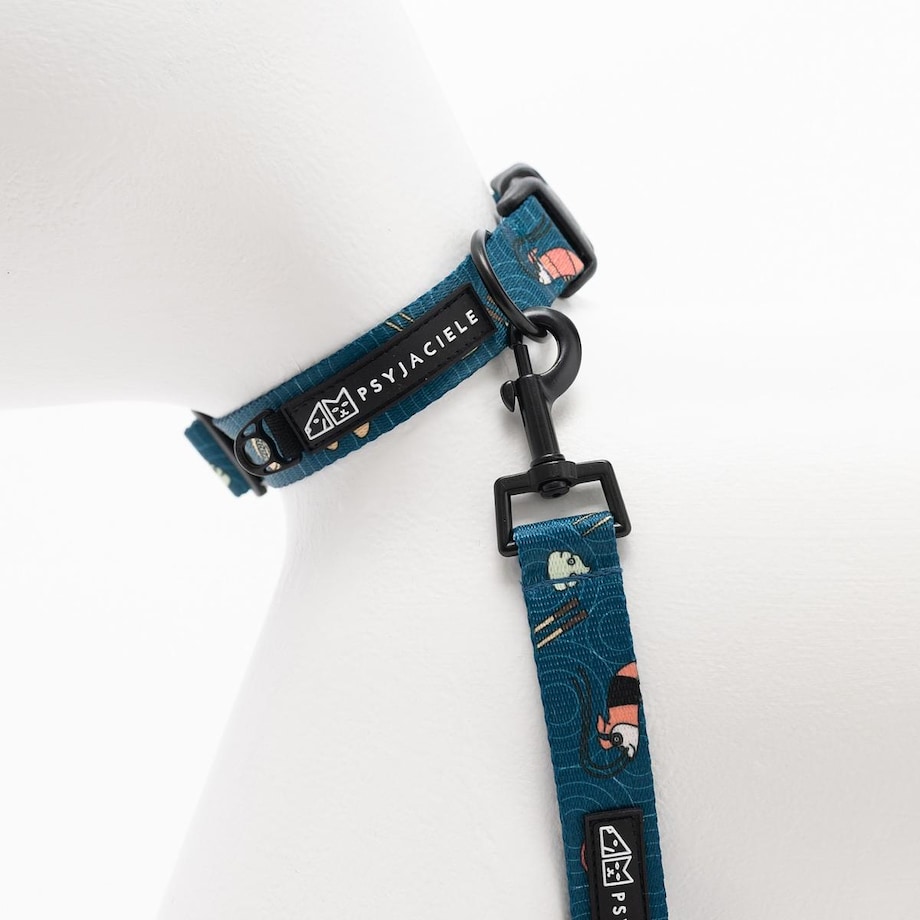 Obroża dla psa lub kota "Psutomaki" - Szerokość taśmy: 38mm, Rozmiar: XL