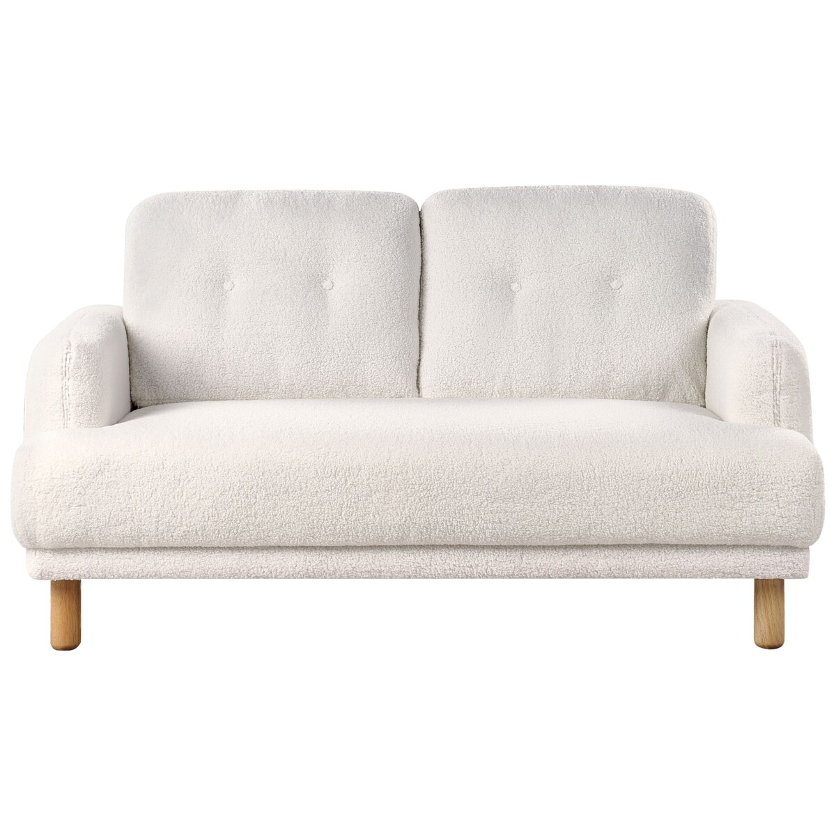 Sofa 2-osobowa boucle biała TUVE