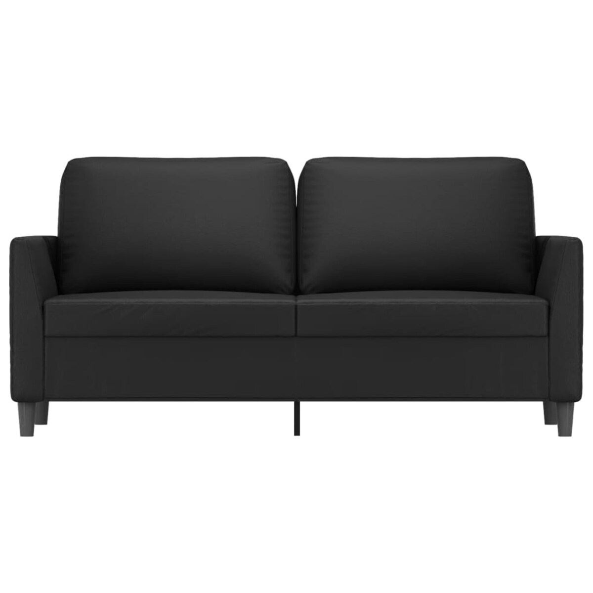 vidaXL 2-osobowa sofa, czarna, 140 cm, sztuczna skóra