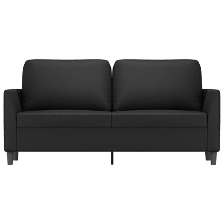 vidaXL 2-osobowa sofa, czarna, 140 cm, sztuczna skóra