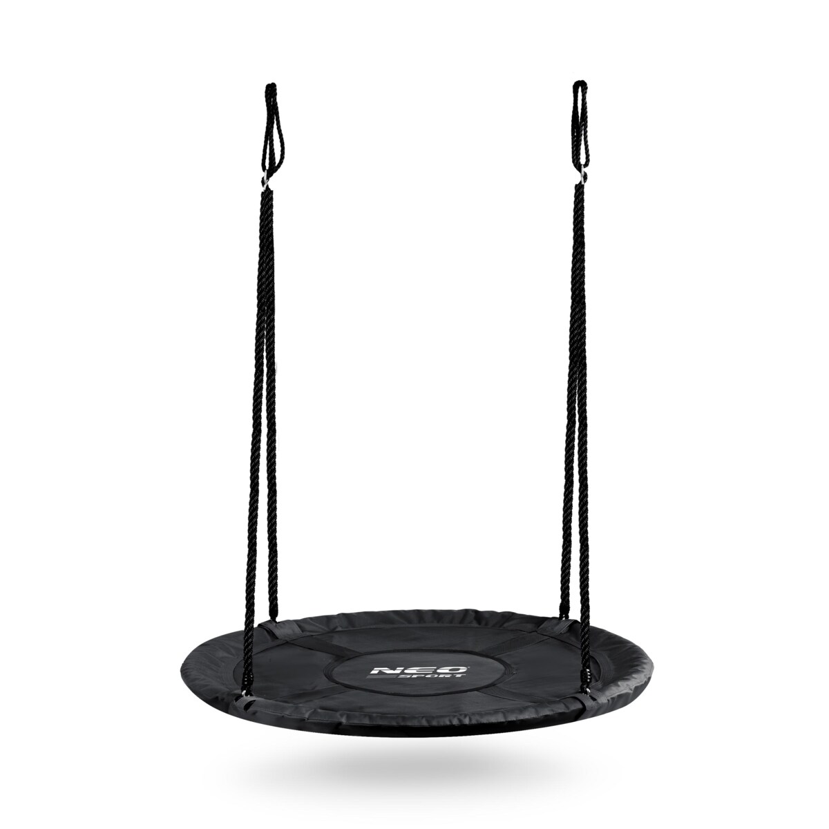 Huśtawka ogrodowa Neo-Sport Swingo bocianie gniazdo fotel wiszący 110 cm czarna