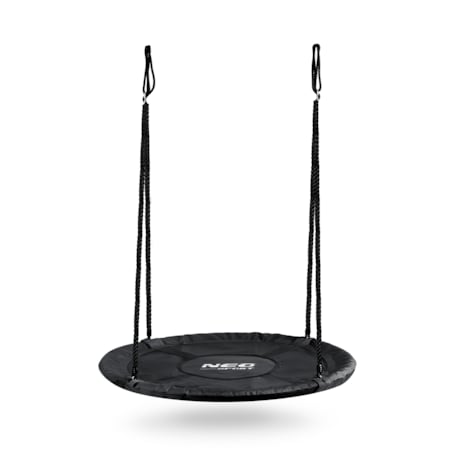 Huśtawka ogrodowa Neo-Sport Swingo bocianie gniazdo fotel wiszący 110 cm czarna