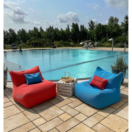 Fotel pufa basenowa blue