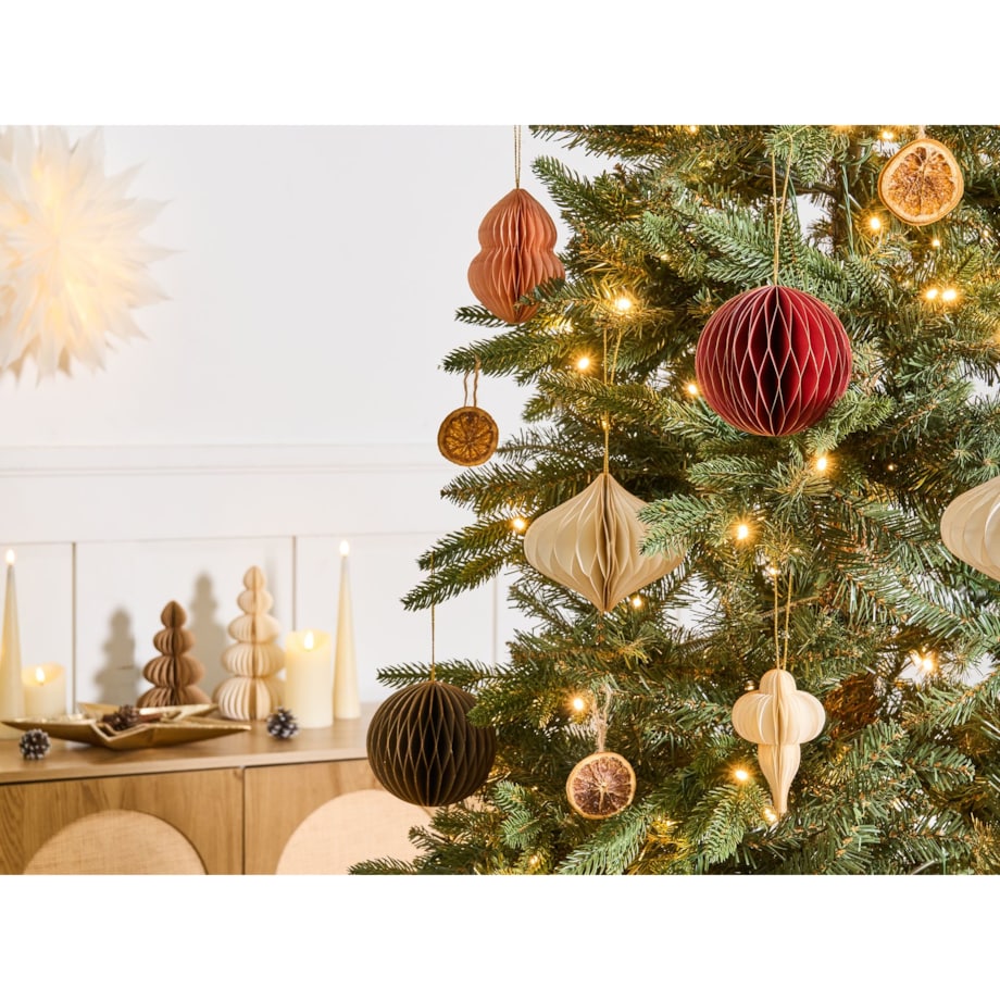 Zestaw 20 ozdób choinkowych STORA Papier Kolorowy