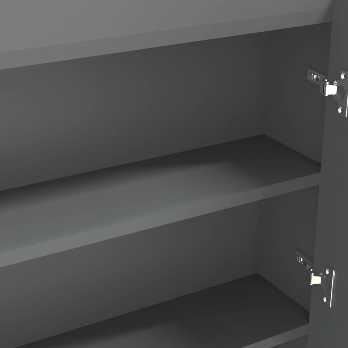 vidaXL Szafka łazienkowa z lustrem, 80x15x60 cm, MDF, szara