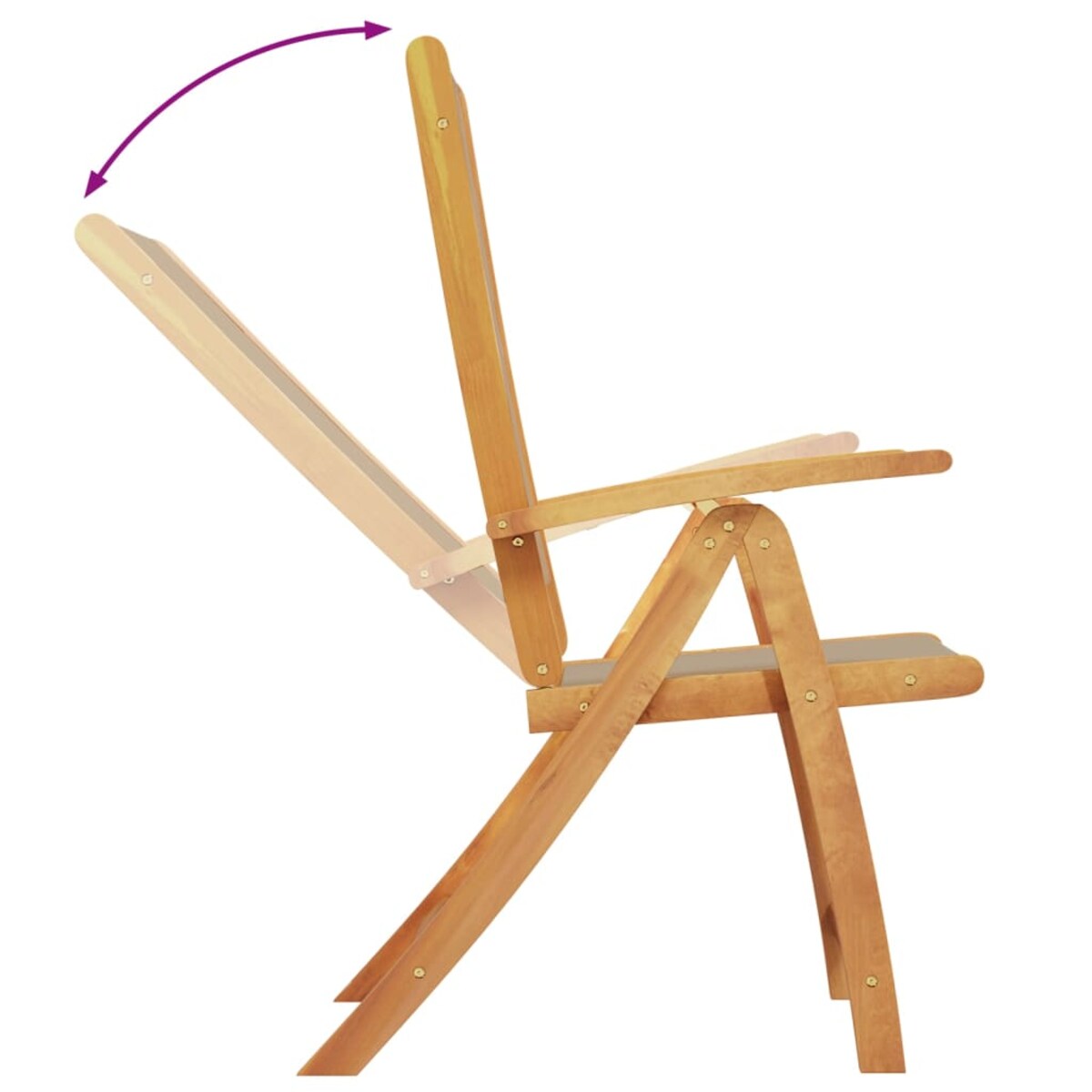 vidaXL Składane krzesła ogrodowe, 2 szt., drewno akacjowe i textilene