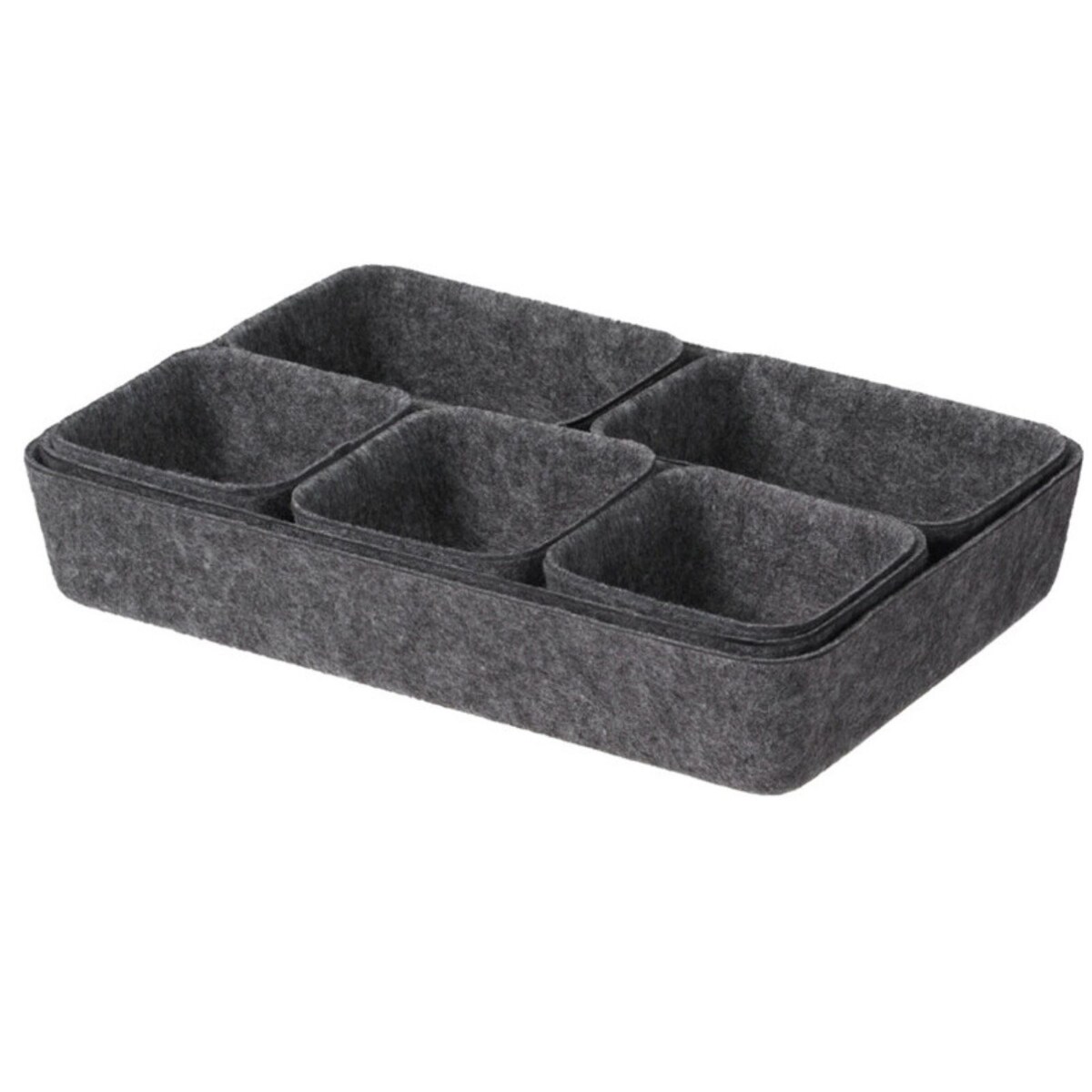 Organizer do szuflady filcowy SMART, 7 pudełek