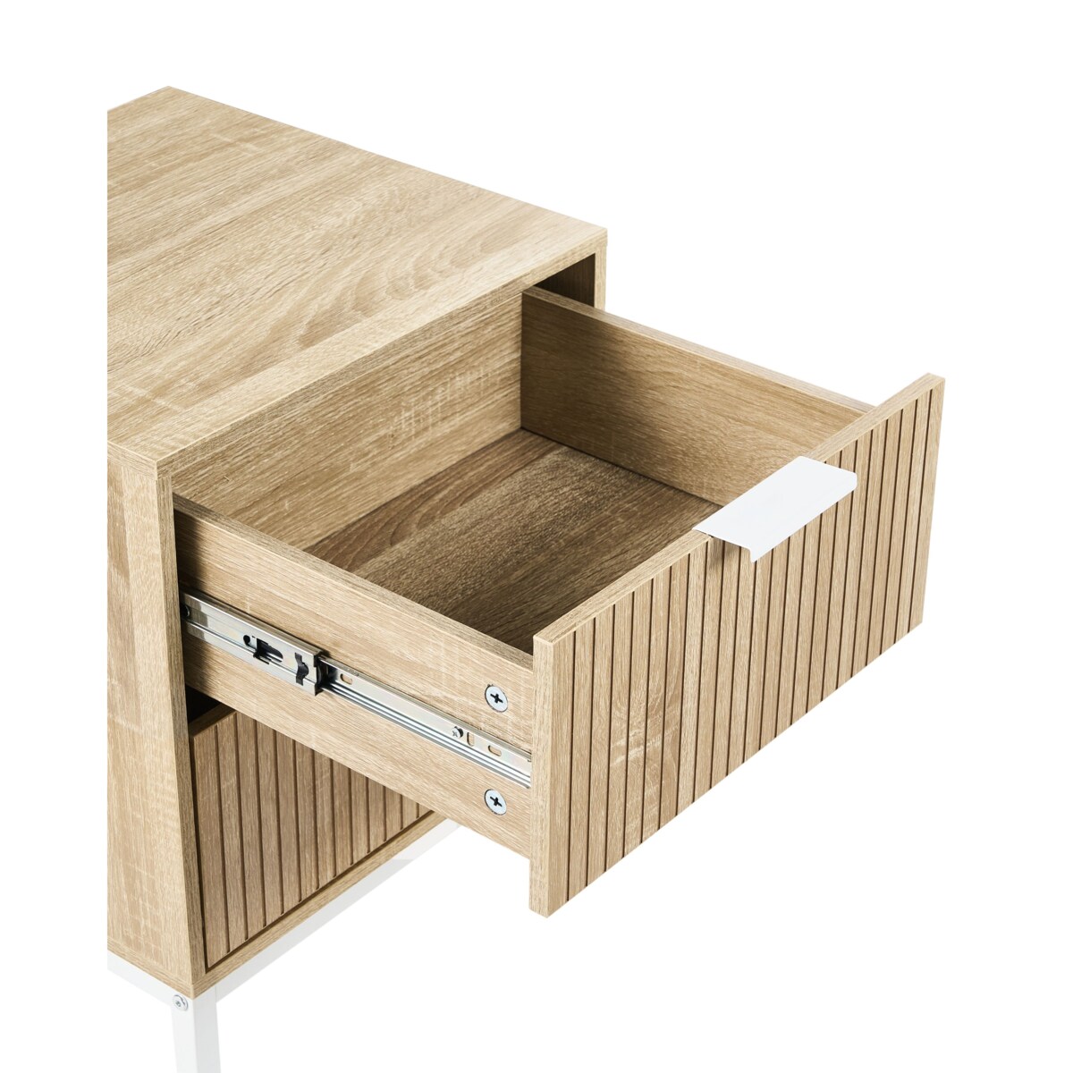 Szafka nocna 2 szuflady ROYALLA Jasnobrązowy