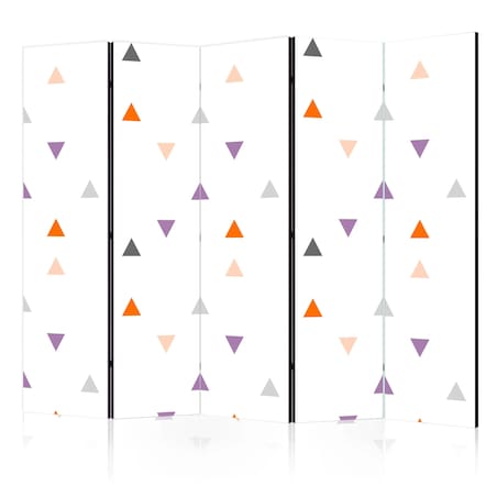 Parawan jednostronny Dla dzieci 225x172 cm 5-częściowy biały